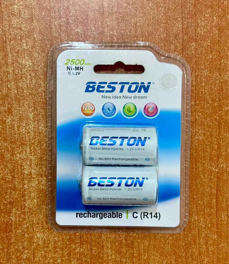 Beston Rechargeable C (R14) Ni- MHBattery - 2500mAh
